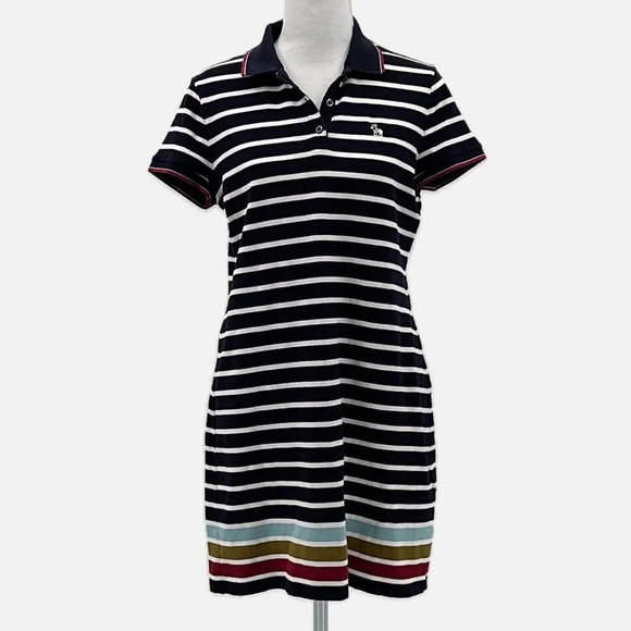 Hazzys Striped Short Sleeve Polo Dress - Size Small - Picture 1 of 9